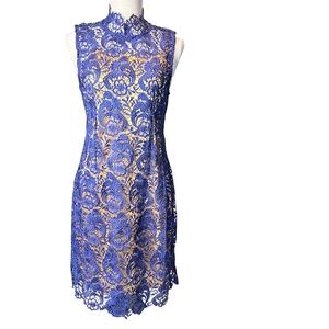 #A093   Gracia Romantic StyleTimeless Glamour Luxury Lace floral Dress  NWOT L